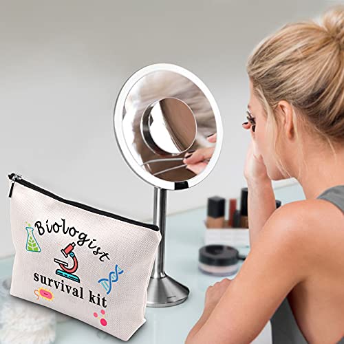WCGXKO Biologist Survival Kit Biology Biologist Microscope Zipper Pouch Makeup Bag for Biology Major Teacher Student (Biologist Survival)