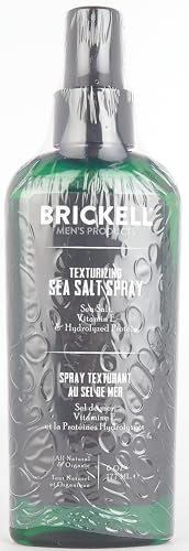 Brickell Men's Texturizing Sea Salt Spray for Men, Natural & Organic, Alcohol-Free, Lifts and Texturizes Hair for a Beach or Surfer Hair Style, 6 Ounce