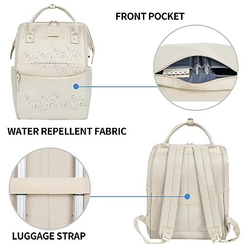 KROSER Laptop Backpack 17" Stylish Backpack Water Repellent College Casual Daypack with USB Port Travel Business Work Bag for Men/Women-Black