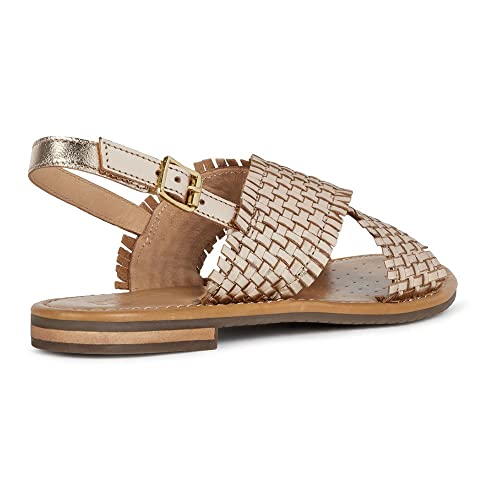 Geox Women's D Sozy S A Sandal, Gold, 2.5 UK