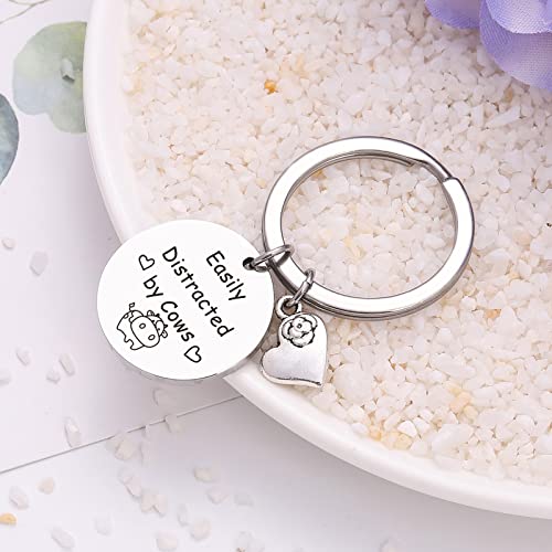 NOTHERS RSZOTW Cow Lover Gift Crazy Cow Lady Gift Cow Expert Gift Cow Whisperer Keychain Cow Themed Gift Cow Farmer Gift Cow Farmer Jewelry Cow Mom Jewelry Cow Themed Keychain