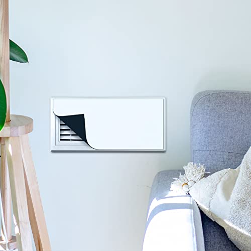 TECWAP 6 Pack Strong Magnetic Vent Covers for Home Ceiling， Thick Magnet Cover Standard Air Registers - Floor，Wall，Home HVAC，Ac，Rv and Furnace Vents,5.5 inch X 12 inch,Pure White.