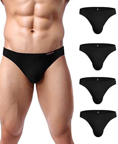 Avidlove Mens Bikini Briefs Underwear Low Rise Underwear Micro Hip Briefs (4 Pack)