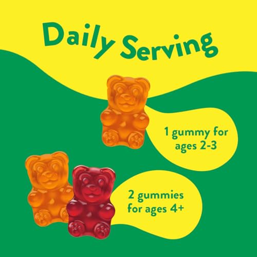 L’il Critters Immune C Daily Gummy Supplement Vitamin for Kids, for Vitamin C, D and Zinc for Immune Support, Orange, Lemon and Cherry Flavors, 190 Gummies