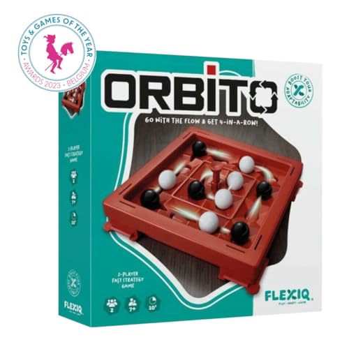 Orbito Board Game - Strategy Game for Kids and Adults, Fun Family Game Night Entertainment, Ages 7+, 2 Players, 10-Minute Playtime, Made by FlexiQ