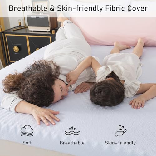 WhatsBedding 3 Inch Memory Foam Mattress Topper Twin Size with Cooling Cover, Memory Foam Bed Topper with Removable & Washable Cover Rayon from Bamboo for Back Pain (75x39x3in)