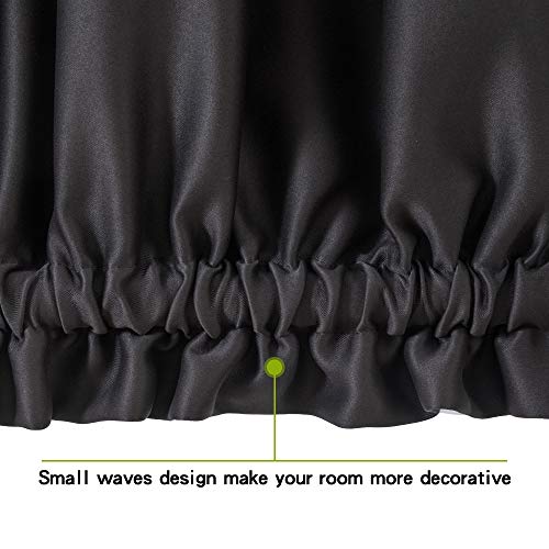 MIULEE Sidelight French Door Blackout Curtain Thermal Insulated Drapes Light Blocking Window Treatment Curtain for Narrow Glass Door Rod Pocket with Tieback 25 inch by 72 inch Black 1 Panel