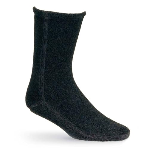 Acorn Versafit, Breathable and Moisture Wicking, Mid-Calf Fleece Sock, Charcoal Cable, 8.5-9.5 Women/7-8 Men
