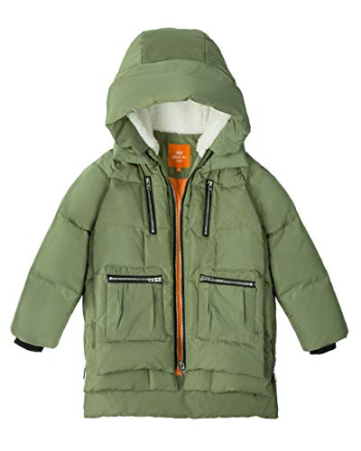 Orolay Children Hooded Down Coat Girls Quilted Puffer Jacket Boys Winter Jackets Green 120CM