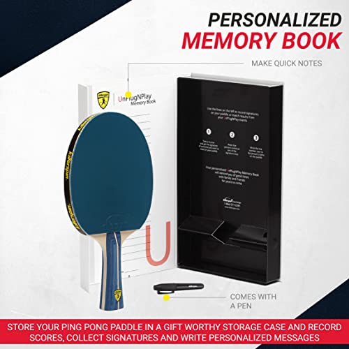 Killerspin Recreational Ping Pong Paddle, Table Tennis Racket With Wood Blade, Jet Basic Rubber,Navy Blue