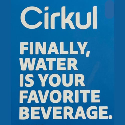 Cirkul 22oz. BPA-Free Plastic Water Bottle Starter Kit with Blue Lid, 2 Flavor Cartridges (1 LifeSip Fruit Punch, 1 FitSip Mixed Berry) Zero Calories and No Sugar