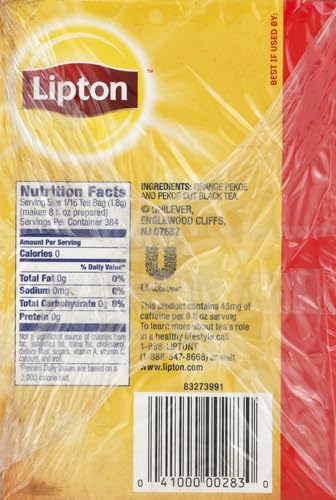 Lipton Unsweetend Iced Tea Bags, Gallon-Sized, 24 Total Tea Bags