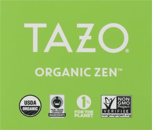 TAZO Organic Zen Green Tea, 16 Total Tea Bags