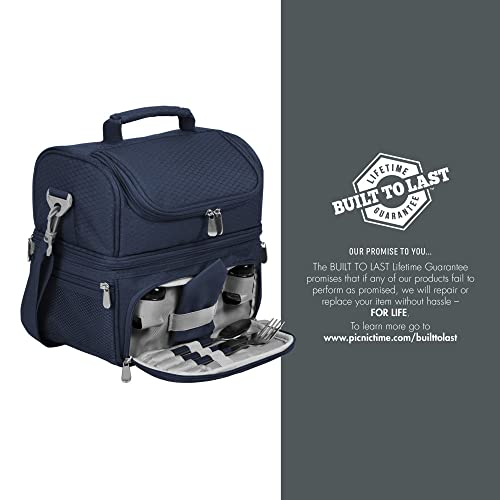 NHL Edmonton Oilers Pranzo Lunch Bag - Insulated Lunch Box with Picnic Set - Lunch Cooler Bag