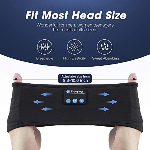 Perytong Sleep Headphones - Headband Headphones - Bluetooth Headband Wireless Sleeping Headphones Sleep Mask with Earphones Music Band Unique Gifts for Men Women Valentine's Day