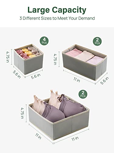 Kootek 16 Pack Drawer Organizer Clothes, Dresser Drawer Organizers for Clothing Fabric Foldable Closet Organizers and Storage Bins for Baby Clothes, Nursery, Underwear, Bras, Socks