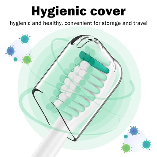 Toothbrush Heads for Philips Sonicare Replacement Brush Heads Medium Soft Dupont Bristles Electric Toothbrush Replacement Heads Fit E-Series Essence Xtreme Elite Advance and CleanCare, 3 Pack, White