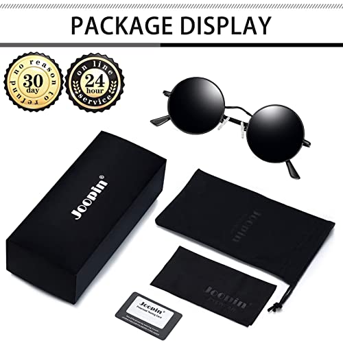 Joopin Round Blue Light Glasses Women Men, Metal Circle Blue Light Blocking Glasses Computer Gaming TV Clear Lens UV400 (Gold)