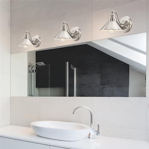 Kira Home Welton 8.5" Modern Industrial Wall Sconce, Brushed Nickel Finish