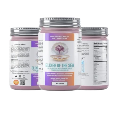 FullSpectrum Sea Moss Gel Made from Carribbean Seamoss Blend of Gold, Green and Purple Seamoss ] Wildcrafted Organic Premium Quality Superfood