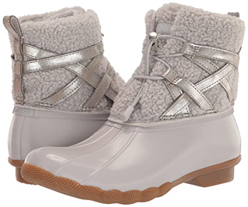 Sperry Women's Saltwater Boots, Grey Leather, 11