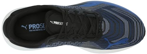 PUMA Mens Scend Pro Running Shoe, Gray Fog-PUMA Mens Black-Clementine, 12