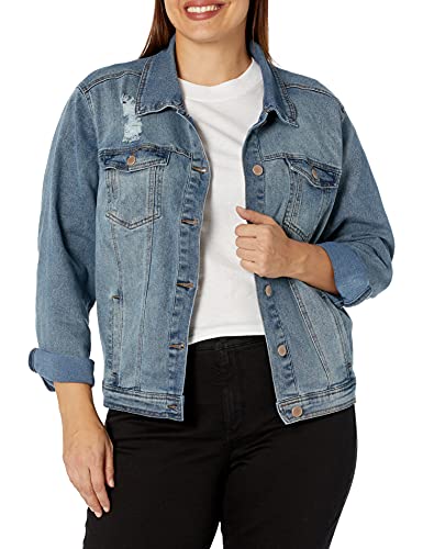 dollhouse Women's Size Genesis Plus Denim Jacket, 1X