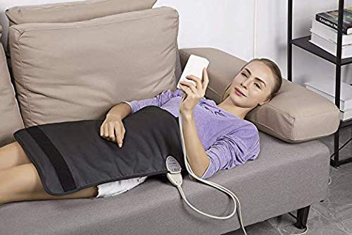 UTK Heating Pad for Back, Far Infrared Natural Jade and Tourmaline Heating Pad, Smart Controller with Memory Function, Auto Shut Off and Travel Bag Included, Small Pro (23.5 inches X 16 inches)