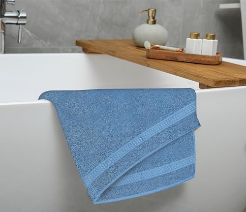 A1 Home Collections Bath Towel 500 GSM Duet Technology 100% Ring Spun Cotton Quick Dry & Highly Absorbent Towels, Zero Twist, Low Lint, Ultra Soft (Black Onyx, Towel Sets Pack of 12)