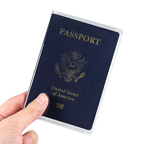 Millennial Essentials unisex-adult Waterproof Clear Passport Cover Plastic Passport Protector Vinyl ID Card Protector Case Holder Travel Pack of 6,