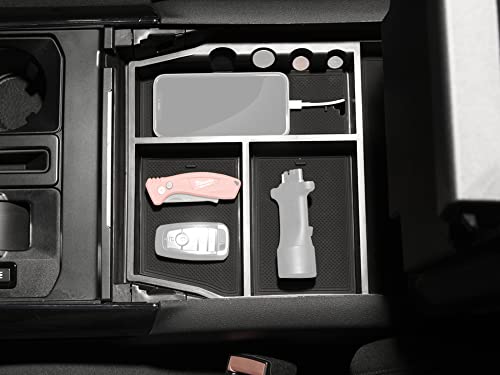 ARMORDILLO USA 8714072 Center Console Organizer Tray Storage Insert - Textured Black Compatible with 2021-2023 Ford F150/F-150/Raptor