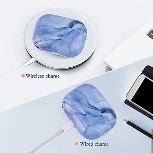 OLEBAND Case Fit for Airpod 3rd Generation Case(2021) with Pattern,Hard Cover,Anti-Slip Case,Compatible for Apple Air pod Case Pro 3rd Gen,for Women and Girls,Grey Gold Marble
