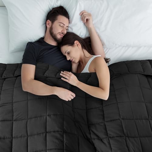 CYMULA Weighted Blanket for Adults (20lbs 88"x104" King Size) - Cooling Breathable Heavy Blankets for Summer Winter - Ultra Microfiber Soft Comfort Blanket with Glass Beads - Gifts for Men/Women