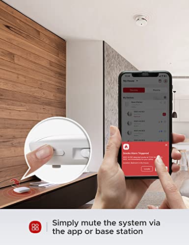 X-Sense Smart Smoke Detectors with SBS50 Base Station, Wi-Fi Smoke Alarm Compatible with X-Sense Home Security App, Wireless Interconnected Mini Fire Alarm, Model FS51