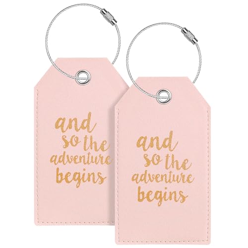 Luggage Tag & Initial Baggage Tags for Suitcases Leather Bag Tags for Backpacks Handbag School Instrument with Name ID Label Travel Essentials, Unique Fun Navy White Personalized Luggage Tags 2 Pack