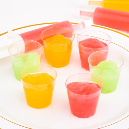 JOLLY CHEF 1000 Pack Plastic Shot Glasses,1 oz Disposable Cups 1 Ounce Tasting Cups Party Cups Ideal for Whiskey, Wine Tasting,Food Samples