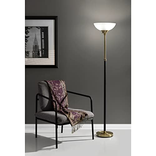 Adesso 4208-21 Bergen Torchiere, Lamp, Black