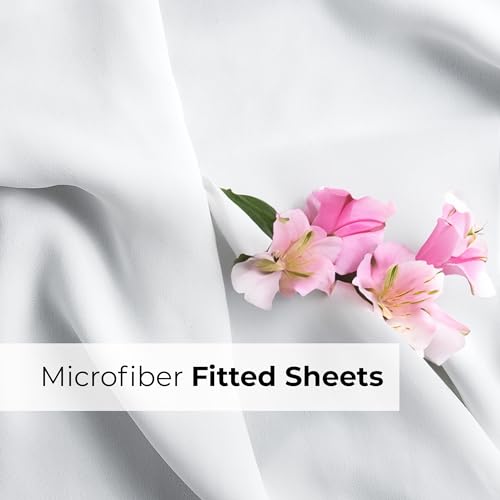 Extra Deep Twin XL Fitted Sheet - Hotel Luxury Single Fitted Sheet Only - Easily Fits 18 inch to 24 inch Mattress - Soft, Wrinkle Free, Breathable & Comfy Extra Deep Pockets Spa Blue Fitted Sheet