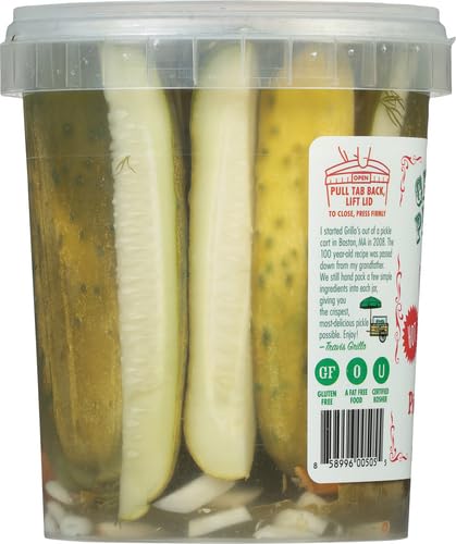 Grillo's Pickles Hot Classic Dill Pickle Spears, 32 Fl Oz