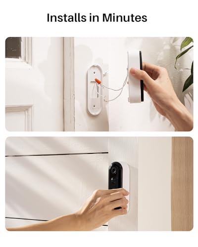 WUUK Add-on 2K Doorbell Camera, Require Existing Homebase, Video Doorbell Wireless/Wired, No Subscription, 2.4/5 GHz WiFi, Human and Motion Detection, Compatible with Alexa and Google Home