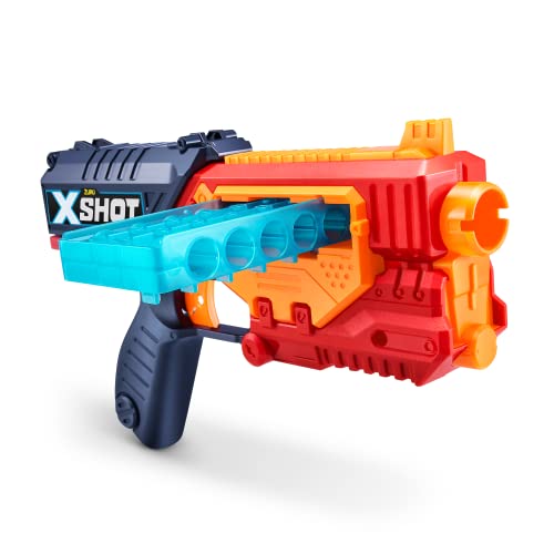 XShot Excel Quick Slide (2 Pack + 30 Darts) by ZURU, Red Foam Dart Blaster Combo Pack, Toy Blaster, Auto Sliding Clip, Toys for Kids, Teens, Adults (Red)