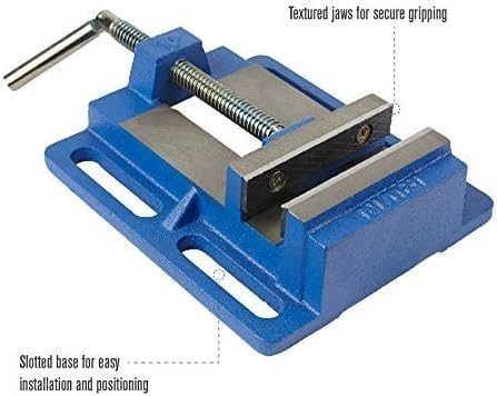 IRWIN Drill Press Vise, 4.5” Jaw Capacity, Forged Iron for Ultimate Durability, Slotted Base for Easy Installation (226340)
