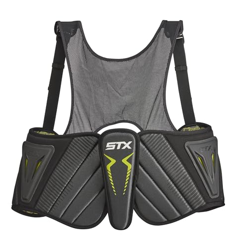 STX Stallion 200 Lacrosse Rib Pad, Black/Grey, Extra Small