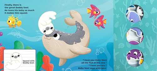 Little Hippo Books Ocean Hugs and Kisses | Interactive Toddler Books with Wooden Toys for Kids | Ocean Board Books & Kids Books | Ocean Animals Baby Book and Baby Toy