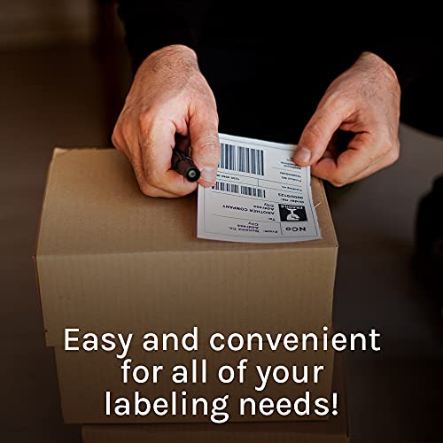 Premium Label Supply White Sticker Shipping Labels – 4" x 5" – Laser/Inkjet Compatible – (4 per Sheet), 25 Sheets - 100 Total Adhesive Labels