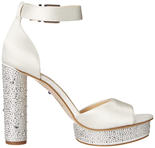 Jessica Simpson Women's Everyn Platform Sandal Heeled, White, 12