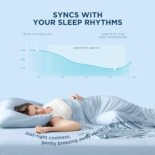 Bedsure Breescape Cooling Sheets Twin, Cooling Sheets for Hot Sleeper, Deep Pocket Up to 17.5", Breathable Bed Sheets, 3 Pieces, Green Sheet Set