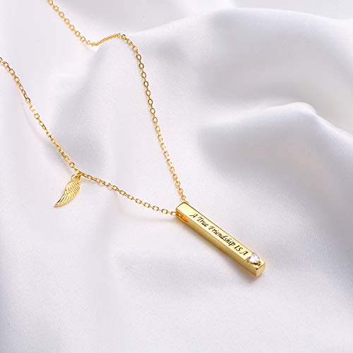 Ladytree Wolf Moon Necklace 925 Sterling Silver Pendant Jewelry for Men Women