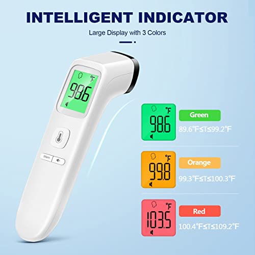 No-Touch Thermometer for Adults and Kids, FSA Eligible, Digital Baby Thermometer with Fever Alarm, 1 Second Result, Accurate & Easy to use