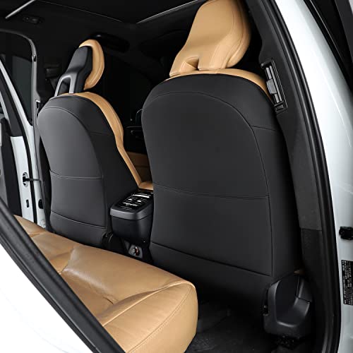 TAIKOO Seat Back Protectors Compatible with Volvo XC90 XC60 S90 S60 V90 V60，Back Seat Cover for Kids Reduce Damage to Seats Caused by Footwear Black Set of 2